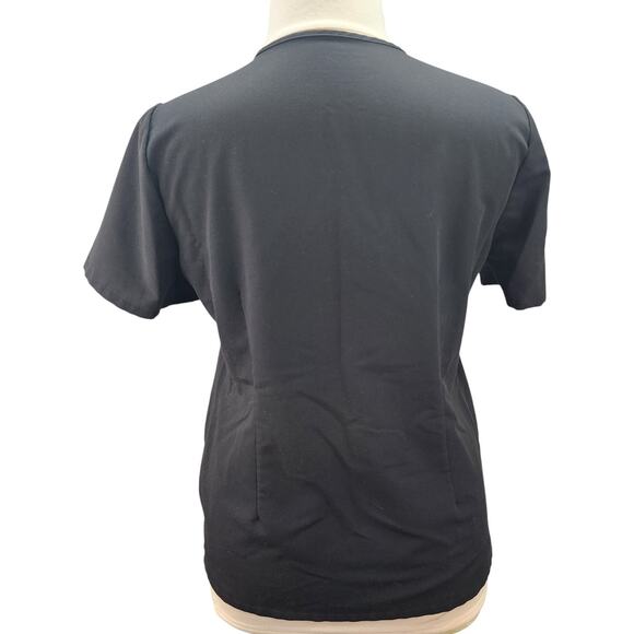 FIGS Technical Collection Scrub Top Women L Black FW1100 Pockets Medical Nurse - Picture 3 of 9